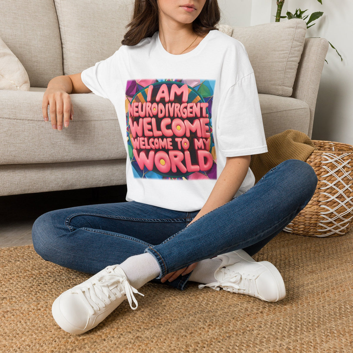 Neurodivergent Pride T-Shirt — “I Am Neurodivergent, Welcome to My World”