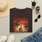 Sand Life T-Shirt — Retro Sunset Palm Beach Sandcastle Tee