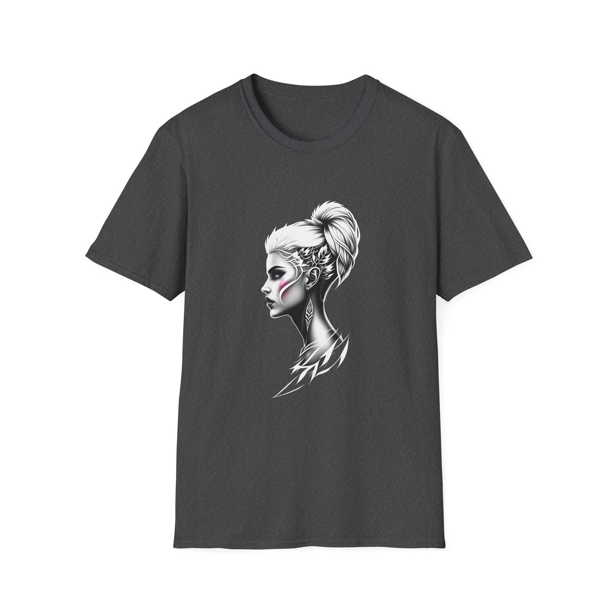 Women’s Portrait Tee — Artistic Side Profile Face Graphic T-Shirt