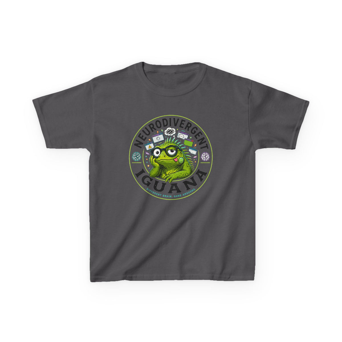 Neurodivergent Iguana Kids Tee