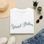Spread Shalom T-Shirt — Peace & Kindness Script Tee