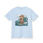 Kids Surfing Bear Graphic Tee — Cute Adventure Whale-Wave Design