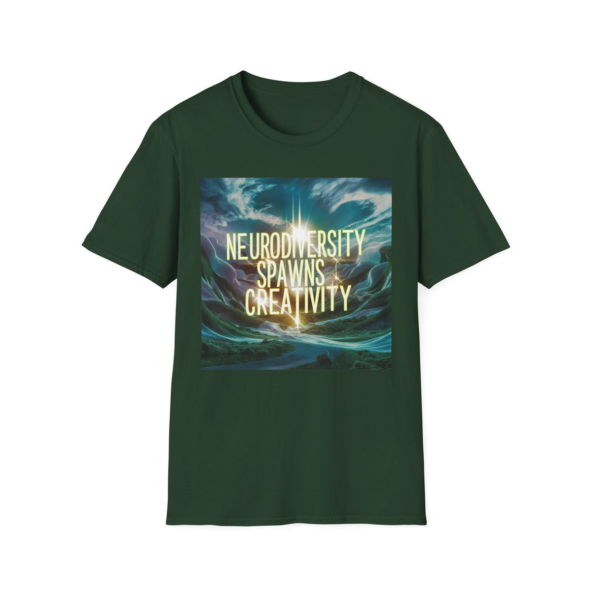 T-Shirt — "Neurodiversity Spawns Creativity" Inspirational Graphic Tee