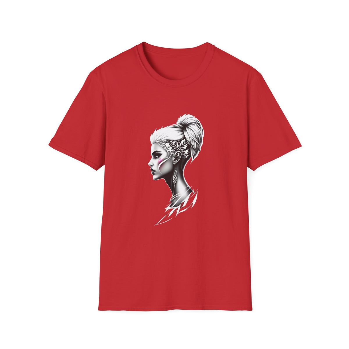 Women’s Portrait Tee — Artistic Side Profile Face Graphic T-Shirt