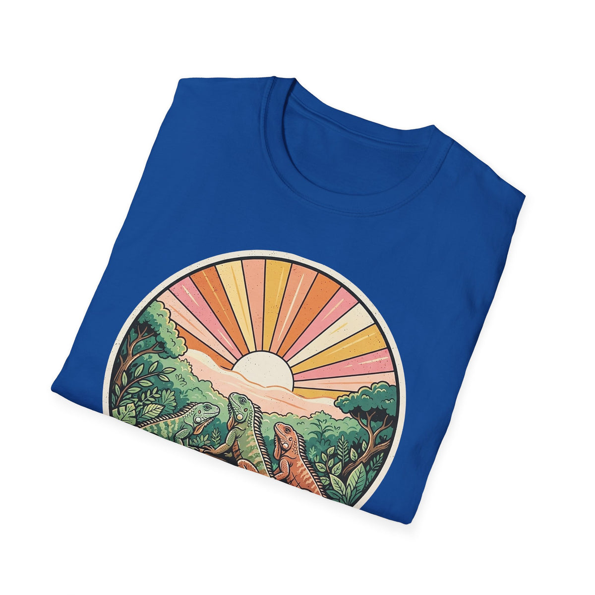 Sunrise Jungle T-Shirt — Retro Tropical Sunset Graphic Tee