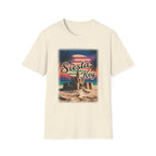 Siesta Key Retro Sunset T-Shirt — Vintage Beach Sandcastle Tee